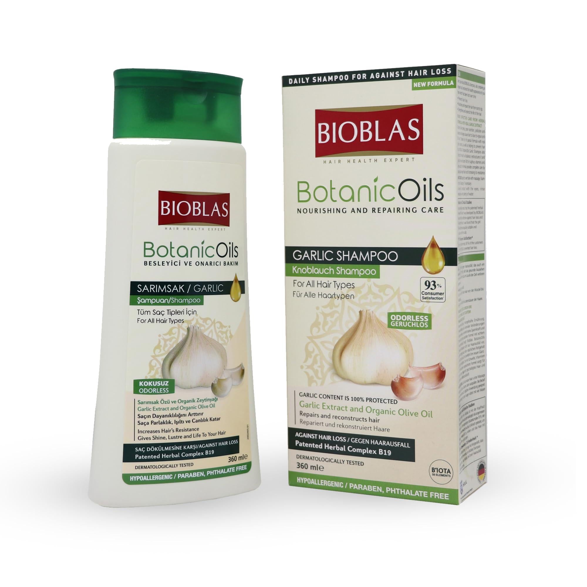 Bioblas Garlic Shampoo - Odorless 360 Ml