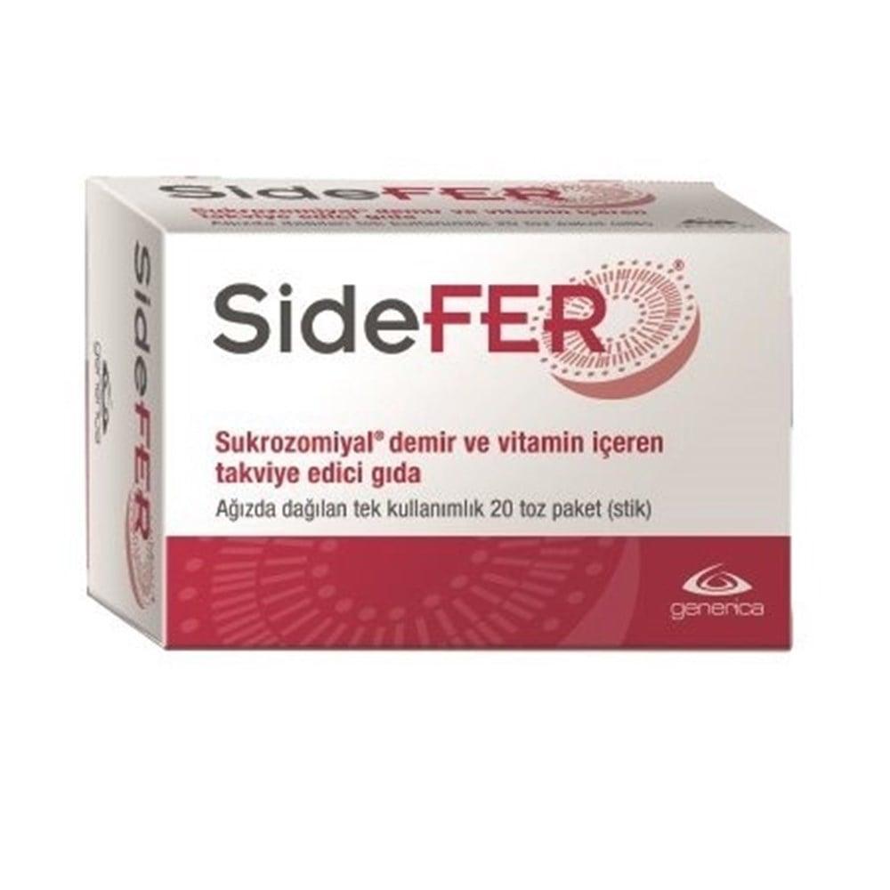 SideFER Iron & Vitamin Supplement Powder - 20 Sachets - Boosts Energy & Immunity SideFER Iron & Vitamin Supplement - Boost Energy & Immunity dietary supplement, vitamin and iron supplement, adult nutritional supplement, powdered vitamin supplement, iron deficiency supplement, health and wellness, nutritional health, energy boost, immunity support, convenient health supplement