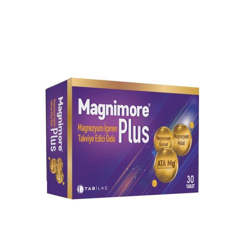 Magnimore Plus Magnesium Supplement - 30 Tablets for Muscle Support & Overall Wellness - Vitamin & Supplement