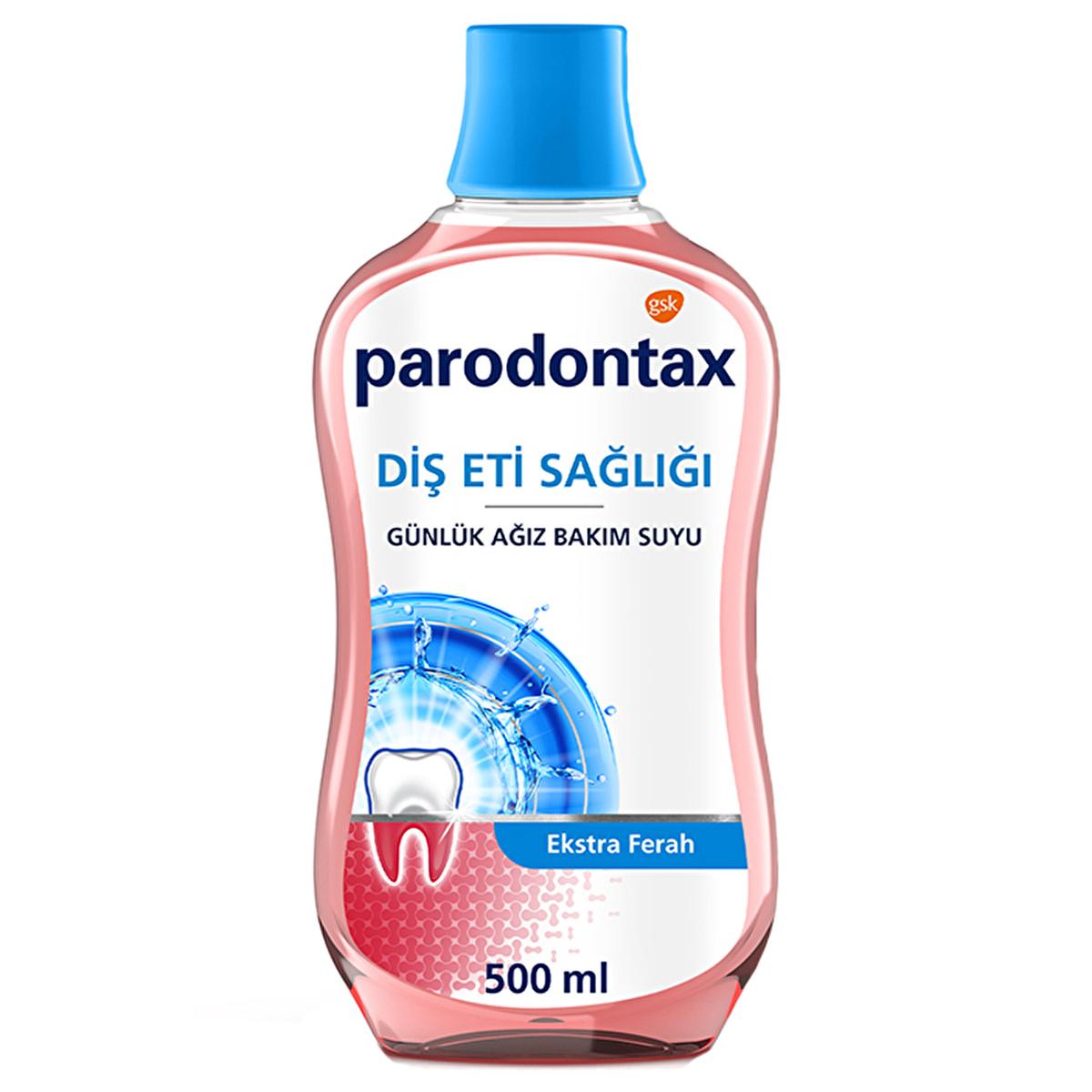 parodontax-extra-fresh-mouthwash-500ml-bottle, person-using-parodontax-mouthwash, parodontax-mouthwash-in-bathroom Parodontax Extra Fresh Mouthwash - 500ml | Alcohol-Free Oral Care for Strong Teeth and Gums Parodontax Extra Fresh Mouthwash 500ml - Alcohol-Free parodontax, mouthwash, oral-care, alcohol-free, dental-health, fresh-breath, children-friendly, gum-care, plaque-removal, ai-generated