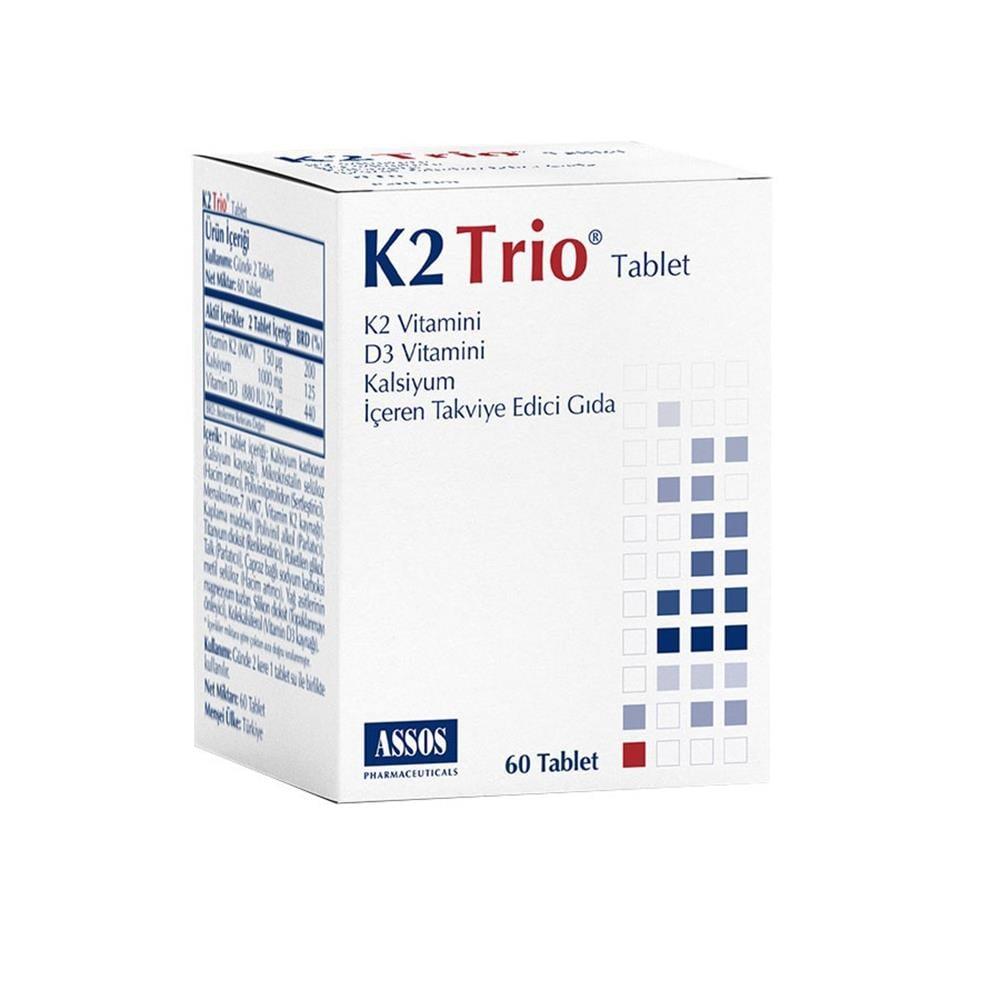Eylul Trio Vitamin K2, Calcium & Vitamin D Supplement - 60 Tablets for Bone Health Support Eylul Trio Vitamin K2 & Calcium Supplement - 60 Tablets Vitamin K2 supplement, Calcium and Vitamin D tablets, Dietary supplement for bone health, Vitamin D3 K2 Calcium, Bone health support, Osteoporosis prevention, Calcium supplement, Vitamin D supplement, Dietary supplement, Bone density support, Cardiovascular health, Immune system support