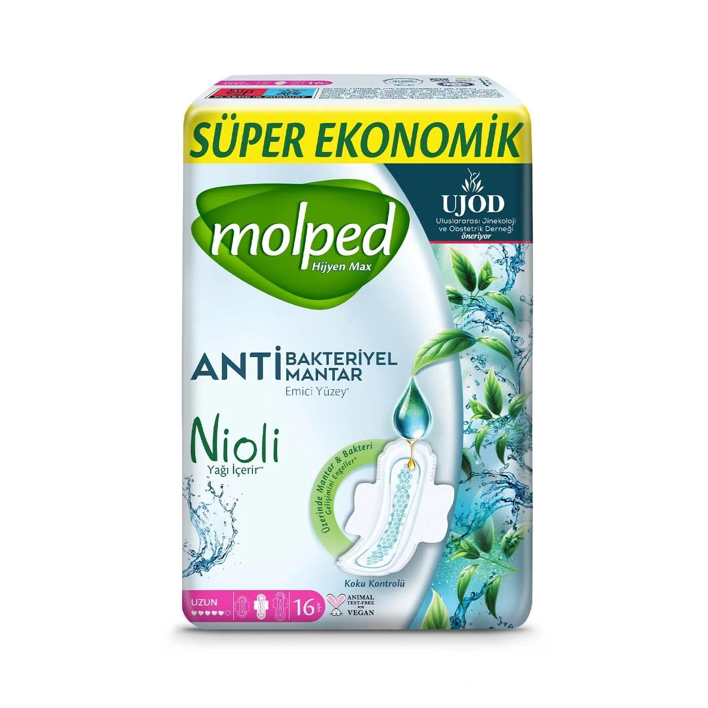 Molped Hygiene Max Long Sanitary Pads Super Economic Pack 16 Count
