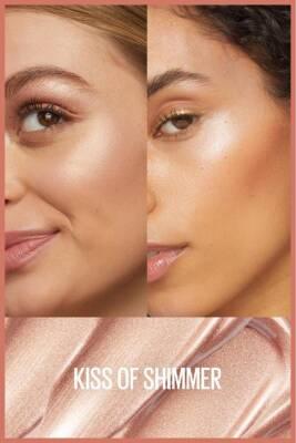 Maybelline Sunkisser Liquid Highlighter: Natural Glow Makeup, Shimmer Illuminator, Easy Blend - Kiss of Shimmer Maybelline Liquid Highlighter: Natural Glow, Shimmer Makeup liquid highlighter, natural glow makeup, shimmer highlighter, Maybelline highlighter, easy to blend highlighter, best liquid highlighter for natural look, illuminating makeup, Sunkisser highlighter, highlighter, makeup, shimmer, glow, radiant, complexion, kiss of shimmer, Maybelline, beauty, cosmetics, face makeup, illuminating, buildable