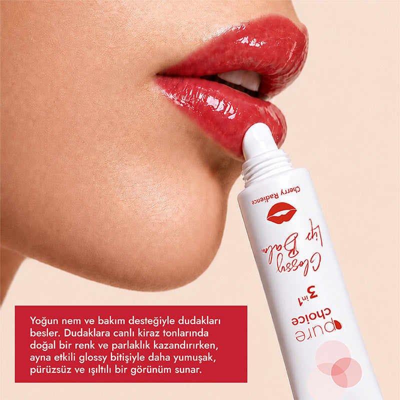 Pure Choice Cherry Radiance 3in1 Glossy Lip Balm 10 ml