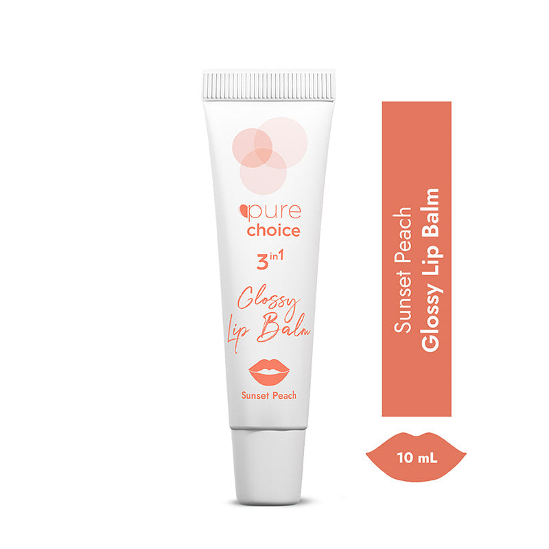 Pure Choice Sunset Peach 3in1 Glossy Lip Balm 10 ml