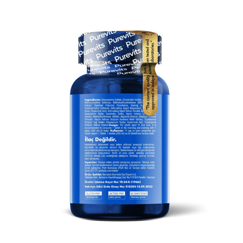 Purevits Glucosamine Chondroitin MSM Joint Support 60 Tablets