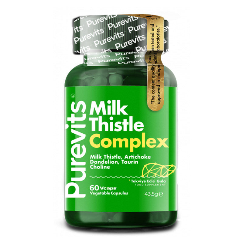Purevits Milk Thistle Complex Herbal Support Supplement 60 Capsules