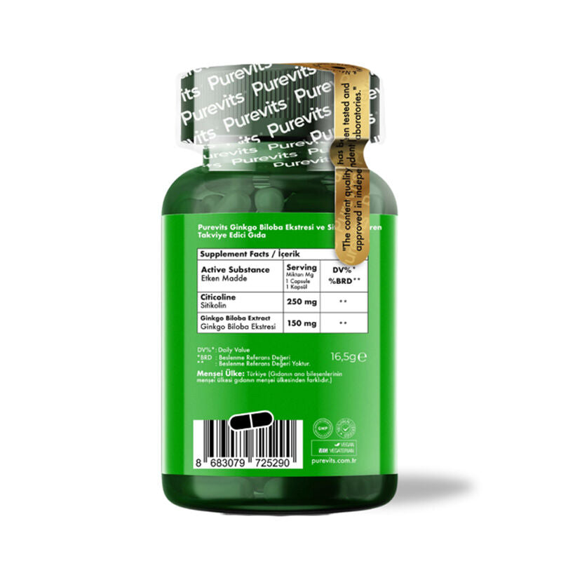 Purevits Citicoline, 30 Capsules