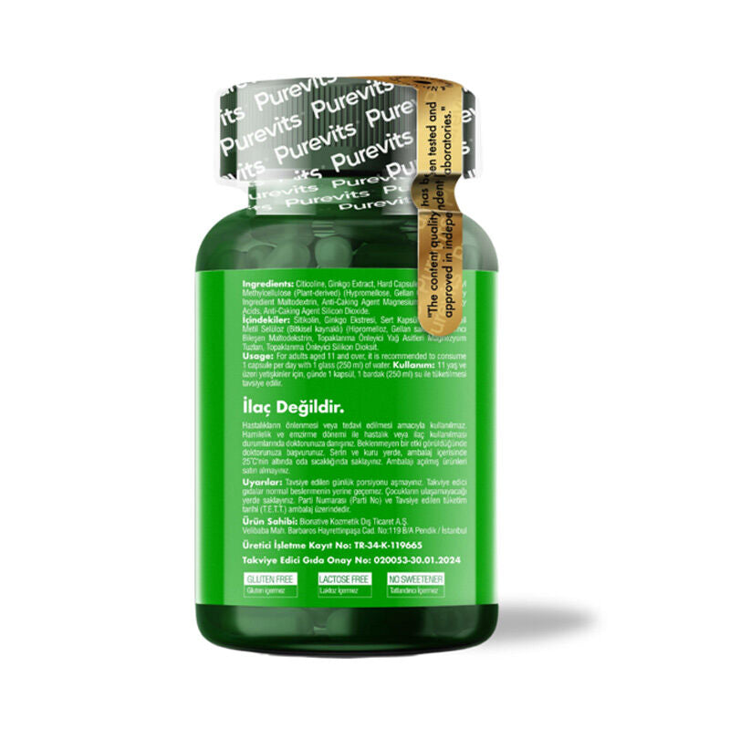 Purevits Citicoline, 30 Capsules
