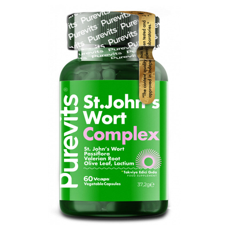 Purevits St. John's Wort Complex Herbal Supplement 60 Capsules