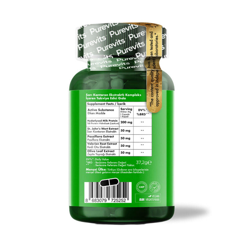 Purevits St. John's Wort Complex Herbal Supplement 60 Capsules