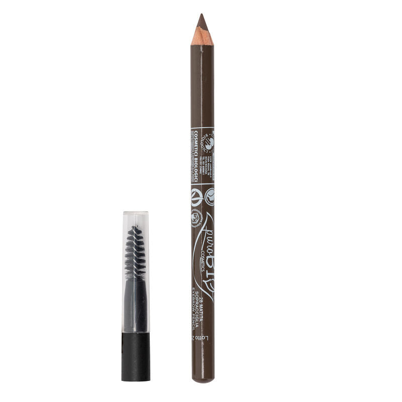 PuroBio Eyebrow Pencil: Dark Dove Gray - Define, Shape &amp; Fill for Natural, Fuller Brows (Paraben-Free)