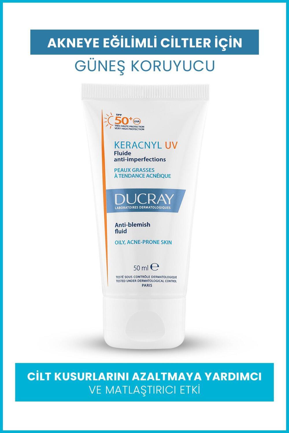 Ducray Keracnyl UV SPF50+ Anti-Blemish Sunscreen Fluid for Acne-Prone Skin - Matte Finish, Non-Comedogenic - image 9