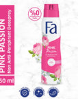 Fa Pink Passion Women's Deodorant Spray - Long Lasting Floral Freshness, Anti-White Stain Formula, 5.07 fl oz Fa Pink Passion Deodorant Spray - Long Lasting Freshness women's deodorant spray, floral scent deodorant, long-lasting deodorant, anti-white stain deodorant, 5.07 fl oz deodorant, Fa Pink Passion, women's grooming, personal care, fragrance, freshness, confidence booster, everyday hygiene, beauty essentials