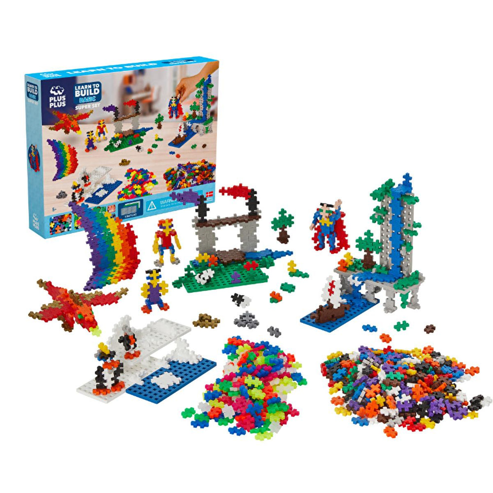 Plus Plus Construction Toy Set - 1200 Piece Creative Building Blocks for Kids, Develops Fine Motor Skills & - view 3