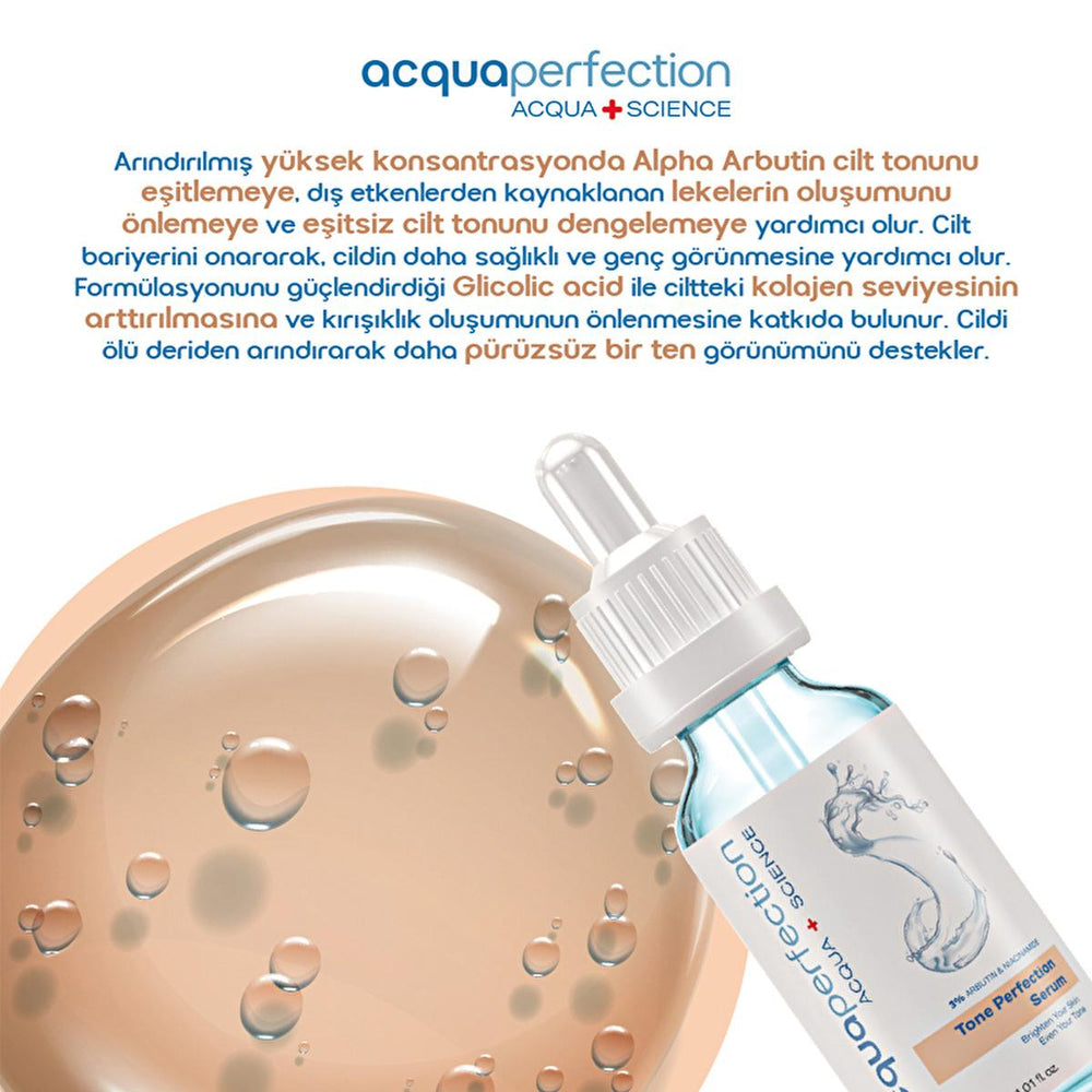 Acqua Perfection Skin Tone Correction Serum with Alpha Arbutin - Brightens, Evens Skin Tone, Reduces - Face Serum