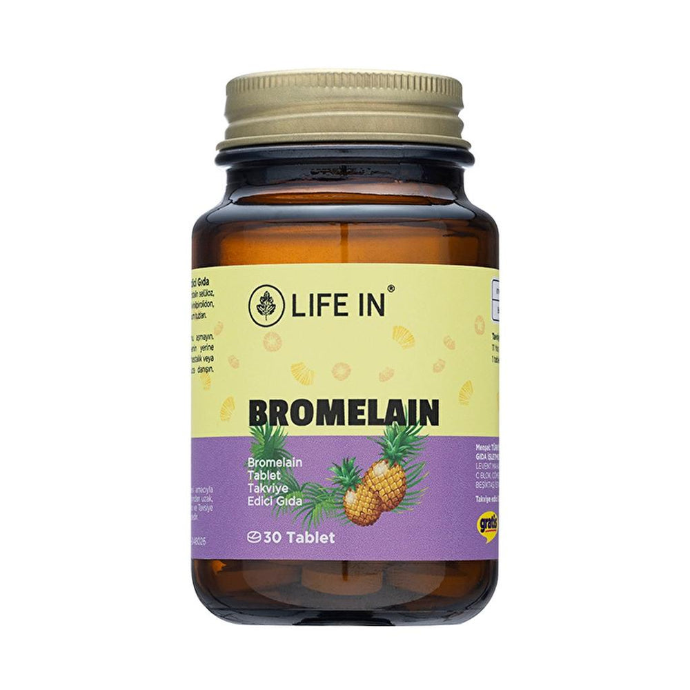 Life In Bromelain Dietary Supplement for Digestion 30 Tablets