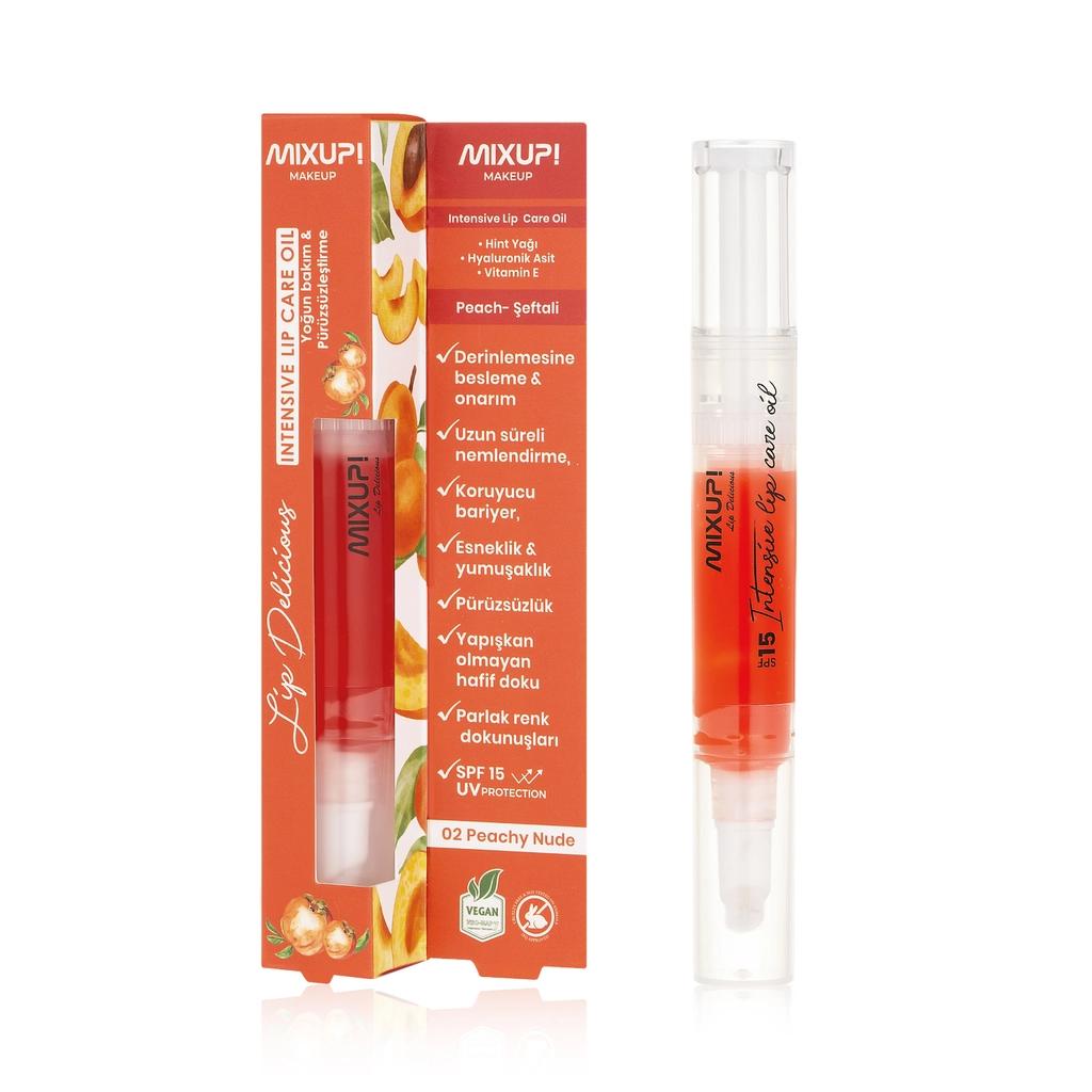 Mixup! Lip Delicious Oil Pen Hydrating Gloss 02 Peachy Nude