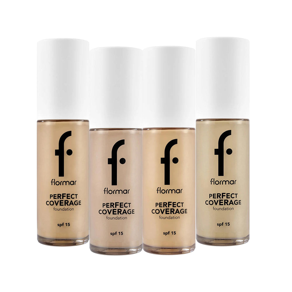 Flormar High Coverage Semi-Matte Foundation Makeup with SPF15 - Flormar Perfect Coverage 30g Flormar High Coverage Foundation with SPF15 Flormar Foundation, High Coverage Makeup, SPF15 Foundation, Semi-Matte Finish Makeup, Foundation Makeup, Makeup for Everyday Wear, Long-Lasting Foundation, Natural Finish Makeup, UV Protection Makeup, Flawless Complexion, Confidence Boosting Makeup