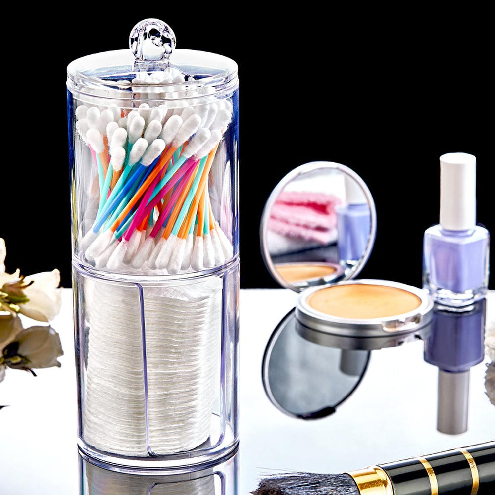 Eklips Cotton Storage Container - Compact Polystyrene Makeup Remover Disk Organizer for Beauty Enthusiasts - view 3