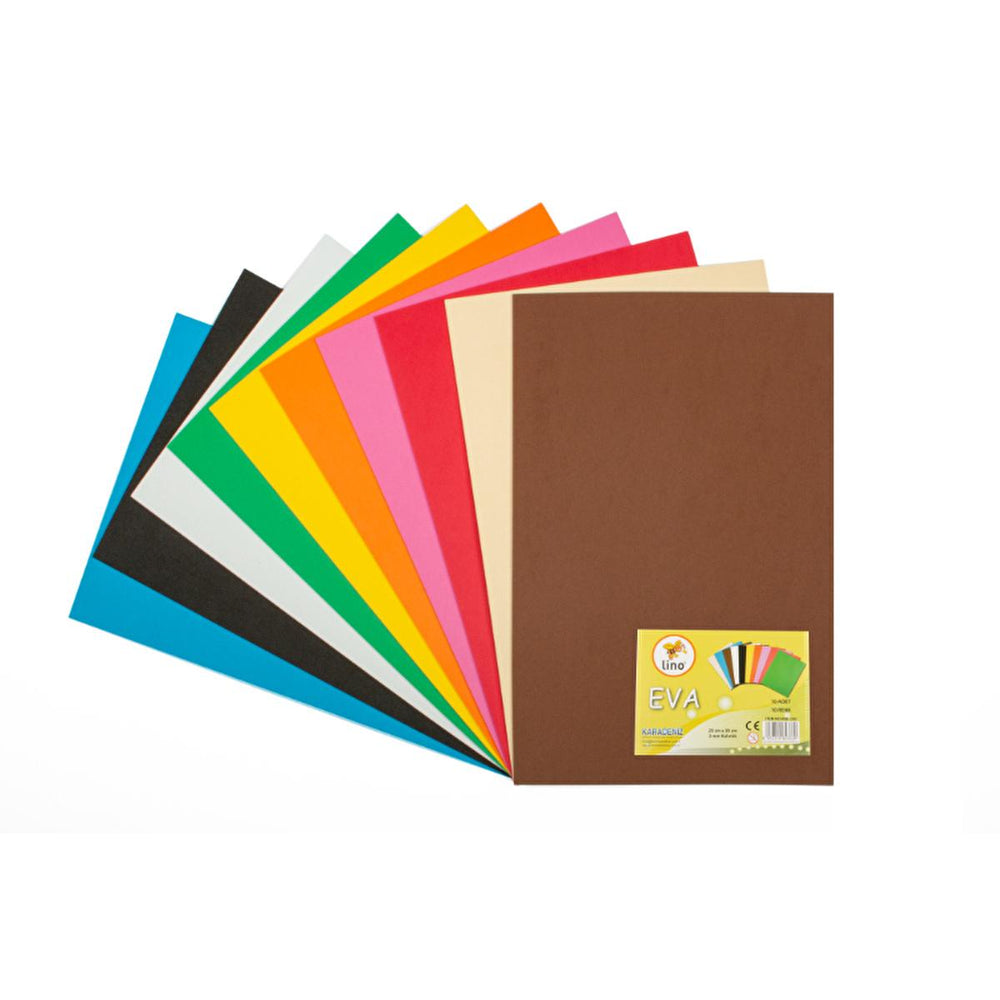 Lino Colored Paper Pack - 10 Sheets, 20x30cm, 2mm Thickness, Art Supply for Crafting and Education