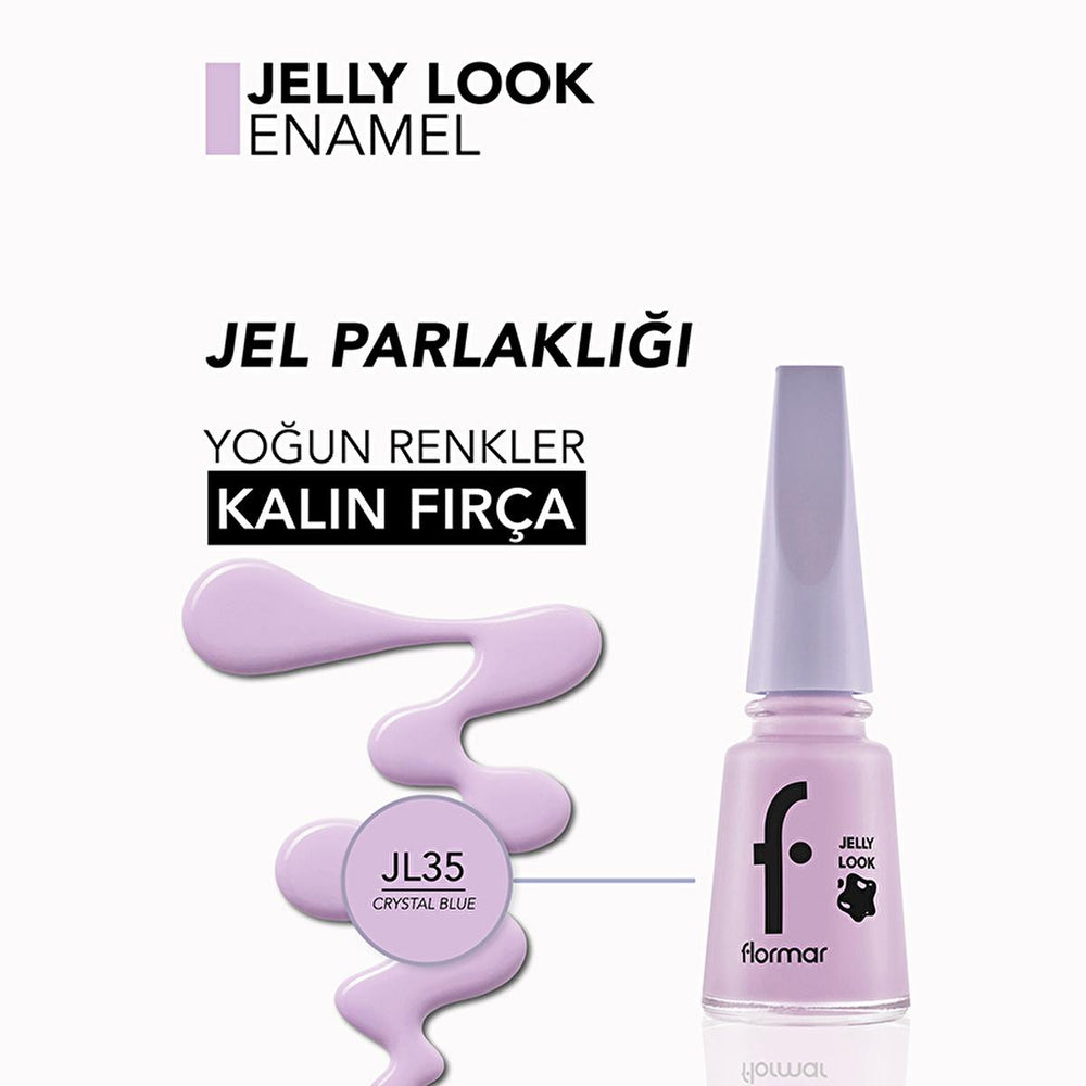 Flormar Jelly Look Nail Polish - Highly Pigmented Gel Finish, Long-Lasting Wear, Trendy Colors - view 2