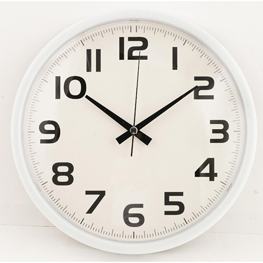 Muyika White Frame 30cm Wall Clock: Easy-to-Read Analog Clock for Home Decor - Modern Decorative Clock Muyika White Wall Clock 30cm - Easy to Read Home Decor Clock Wall clock, 30 cm wall clock, White frame wall clock, Decorative wall clock, Analog wall clock, Home decor clock, Living room clock, Bedroom Clock, wall clocks, clock, home decor, living room, bedroom, kitchen, office, simple clock, easy to read clock, clocks, decorative, home, gift, minimalist, modern, classic, time, timekeeping, round clock, wh