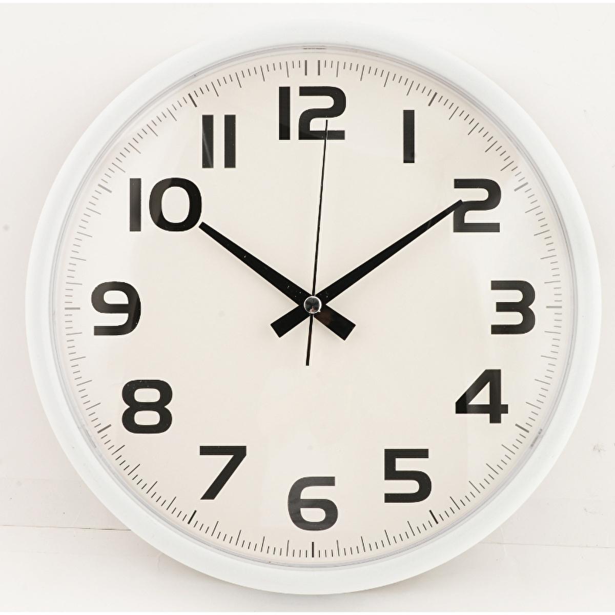 Muyika White Frame 30cm Wall Clock: Easy-to-Read Analog Clock for Home Decor - Modern Decorative Clock Muyika White Wall Clock 30cm - Easy to Read Home Decor Clock Wall clock, 30 cm wall clock, White frame wall clock, Decorative wall clock, Analog wall clock, Home decor clock, Living room clock, Bedroom Clock, wall clocks, clock, home decor, living room, bedroom, kitchen, office, simple clock, easy to read clock, clocks, decorative, home, gift, minimalist, modern, classic, time, timekeeping, round clock, wh