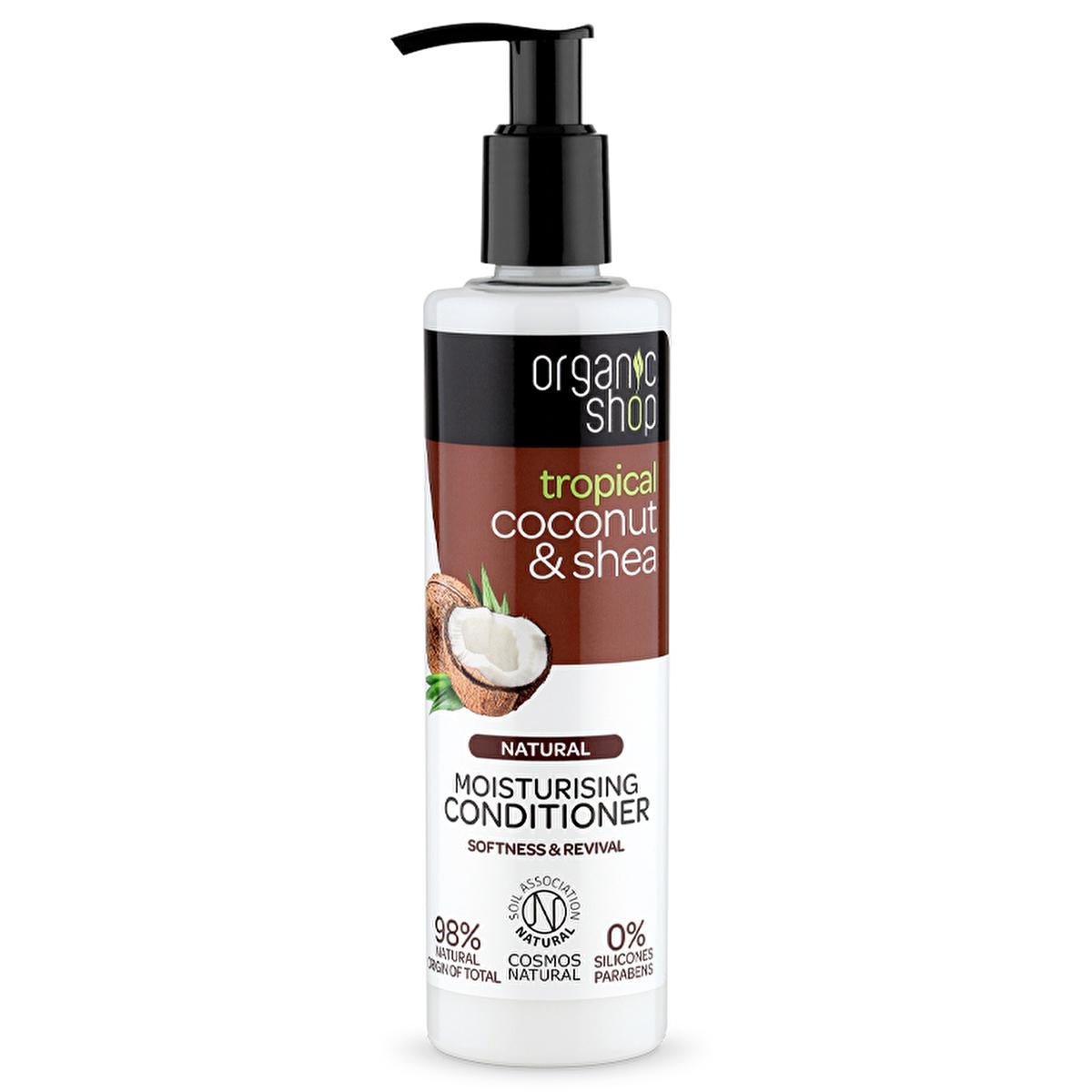 organic-shop-coconut-shea-hair-conditioner-280ml-front-view, organic-shop-coconut-shea-hair-conditioner-280ml-back-view Organic Shop Coconut & Shea Hair Conditioner - 280ml Organic Shop Coconut & Shea Hair Conditioner 280ml organic-shop, coconut-hair-conditioner, shea-butter-conditioner, natural-hair-care, hair-conditioner, dry-hair-solutions, moisturizing-conditioner, tropical-hair-care, sulfate-free, ai-generated