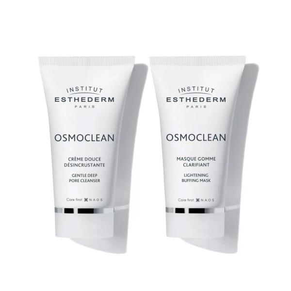 Esthederm Osmoclean Skincare Set - Gentle Deep Pore Cleanser & Lightening Buffing Mask for Deep Cleansing and Lightening Esthederm Osmoclean Skincare Set - Deep Cleansing & Lightening Skincare Set, Gentle Deep Pore Cleanser, Lightening Buffing Mask, Esthederm Osmoclean, Skincare for Deep Cleansing and Lightening, Deep Pore Cleansing, Skin Lightening, Gentle Skincare, Skincare Routine, Cleanser and Mask Set, Esthederm Skincare