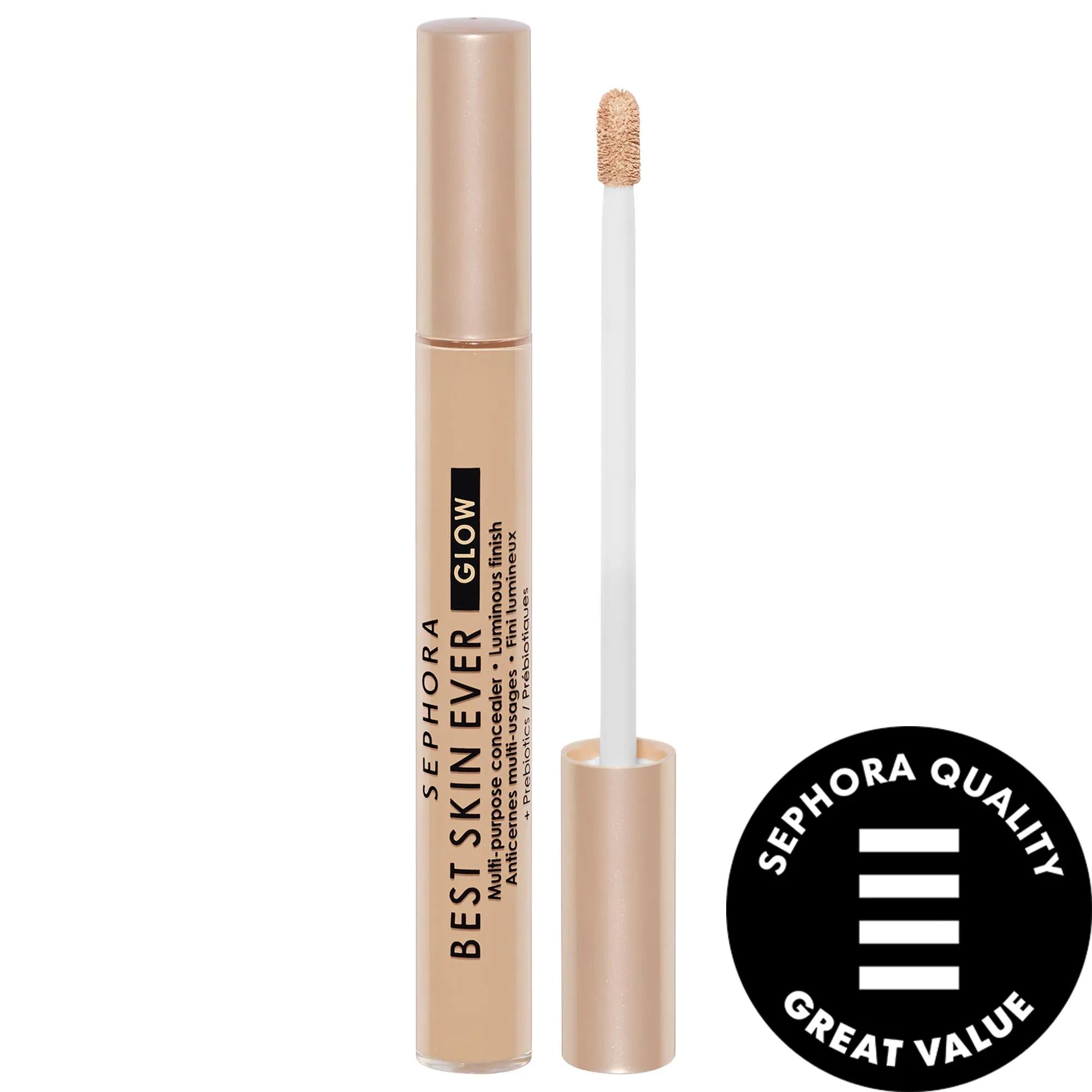 Sephora Collection Best Skin Ever Multi-Use Hydrating Glow Concealer - Long-Lasting, Radiant Finish, 30 Shades Available Sephora Best Skin Ever Glow Concealer - Hydrating, Multi-Use multi-use concealer, hydrating concealer, glow concealer, Sephora Collection, plant-based prebiotics concealer, noncomedogenic makeup, unscented concealer, long-lasting concealer, radiant finish, under-eye concealer, skincare-infused makeup, sensitive skin friendly, 30 shades available, liquid concealer, medium coverage, buildab