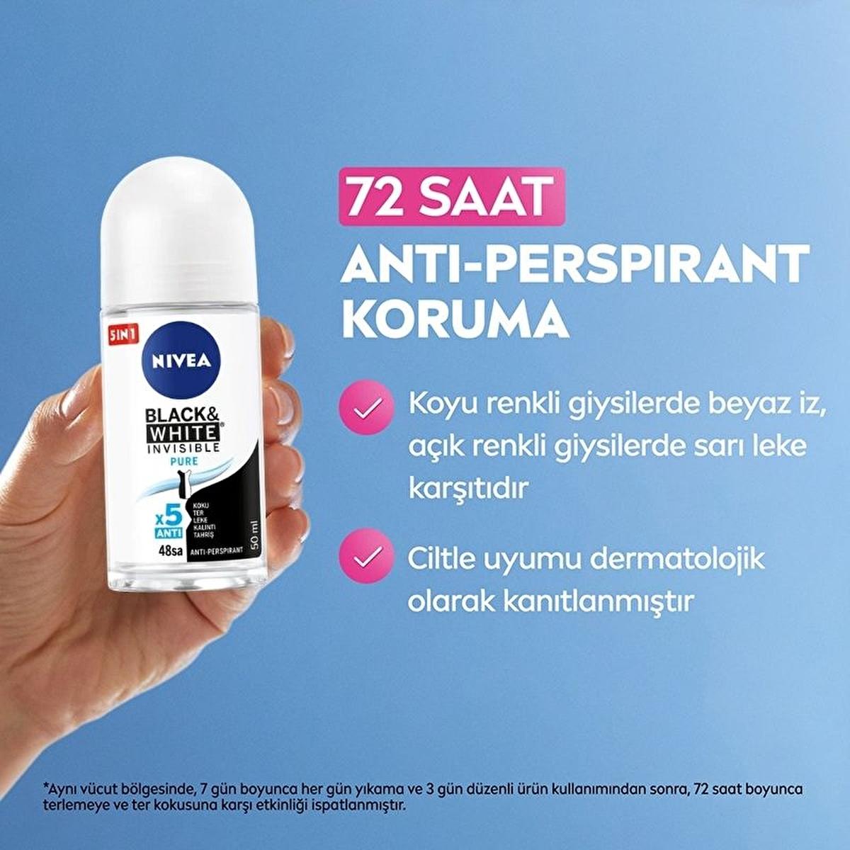 nivea black and white invisible pure roll-on deodorant for women 50 ml, nivea roll-on deodorant with anti-stain protection Nivea Black & White Invisible Pure Roll-On Deodorant for Women | 50 ml Nivea Black & White Invisible Pure Deodorant 50 ml nivea, deodorant, women, anti-perspirant, black-white, invisible, personal-care, body-care, fragrance, ai-generated