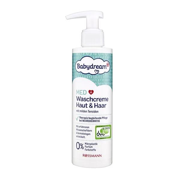 Babydream Natural Baby Shampoo and Body Wash - Gentle, Dermatologically Tested, 6.76 fl oz Babydream Gentle Baby Shampoo & Body Wash - Natural & Dermatologically Tested baby shampoo, baby body wash, natural baby care, dermatologically tested baby products, ECARF approved products, vegan baby care products, gentle baby products, natural cleansing, sensitive skin care, baby bath products
