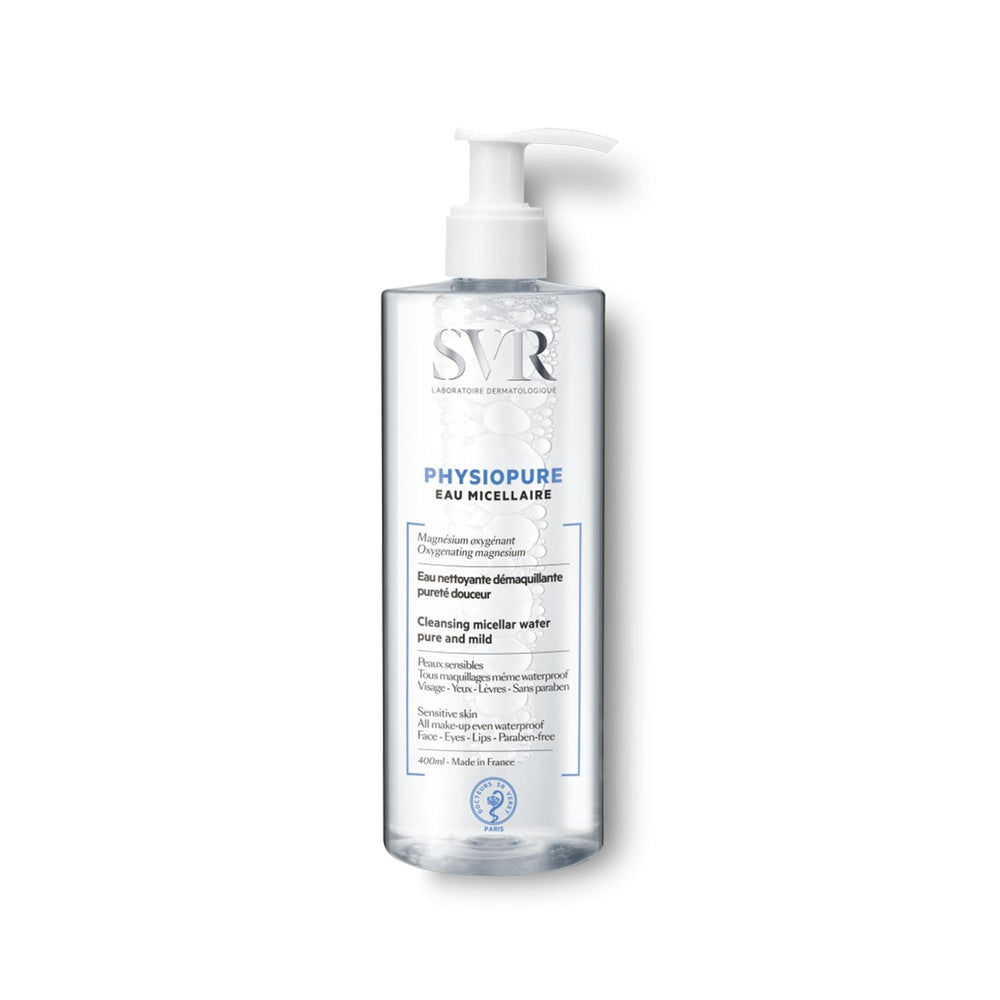SVR Physiopure Micellar Water for Face and Makeup Removal - Gentle Skincare for Sensitive Skin, 13.53 fl oz SVR Physiopure Micellar Water for Sensitive Skin - 13.53 fl oz micellar water, face cleanser, makeup remover, gentle skincare, sensitive skin products, SVR Physiopure, skincare, cosmetics, dermatologist recommended, non-irritating, effective makeup removal, convenient skincare, value for money, gentle on skin, 13.53 fl oz, 400 ml