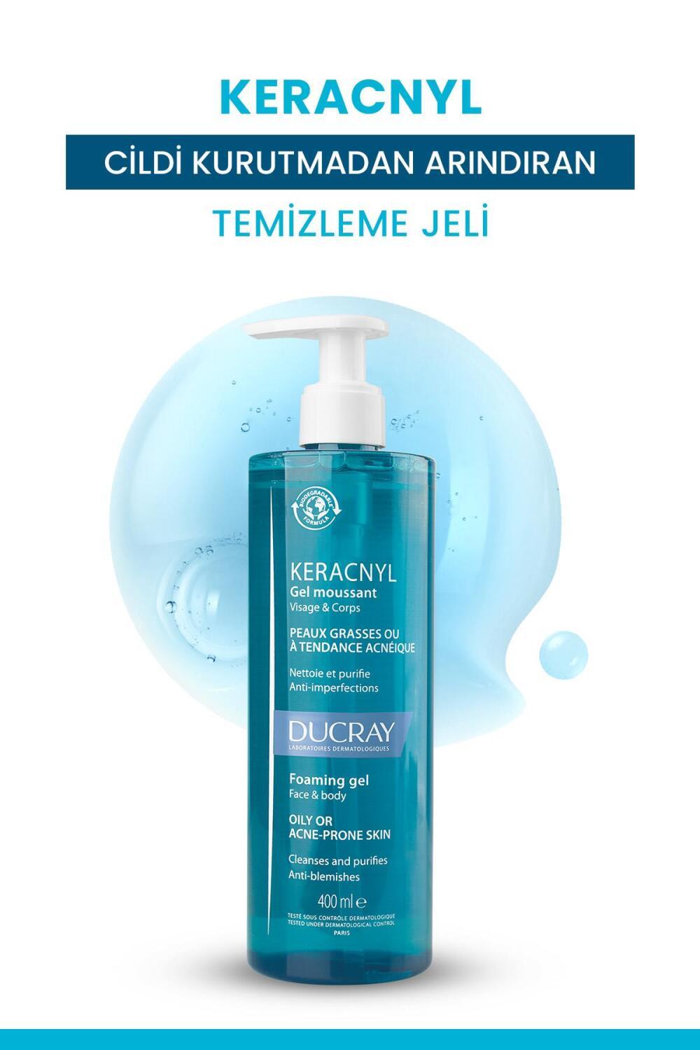 Ducray Keracnyl Foaming Gel 400ml - Acne Treatment Cleansing Gel for Oily Skin - image 10