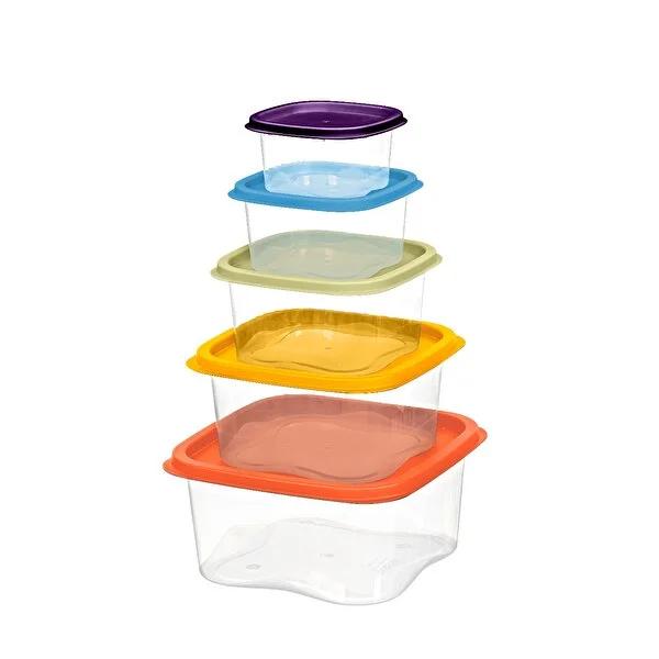 Beehome 5-Piece Storage Container Set - Kitchen Organization & Food Storage Solutions Beehome 5-Piece Storage Container Set for Kitchen Organization Storage Container Set, Kitchen Organization, Food Storage Solutions, Dishwasher Safe Containers, Stackable Kitchen Containers, Kitchen Essentials, Home Cooking, Meal Prep, Family Cooking, Durable Kitchenware
