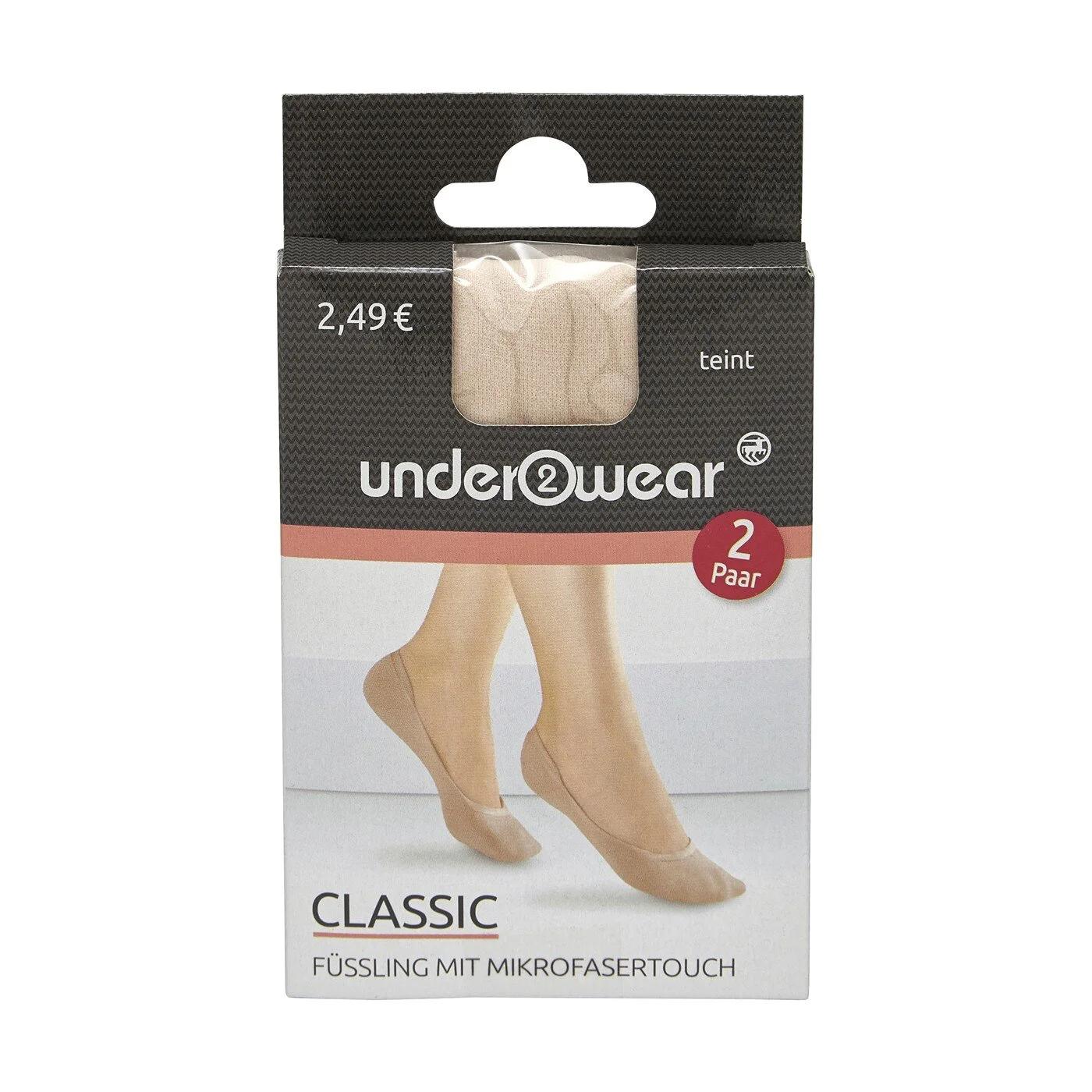 Underwear 40 Denier Microfiber No-Show Socks 2 Pairs