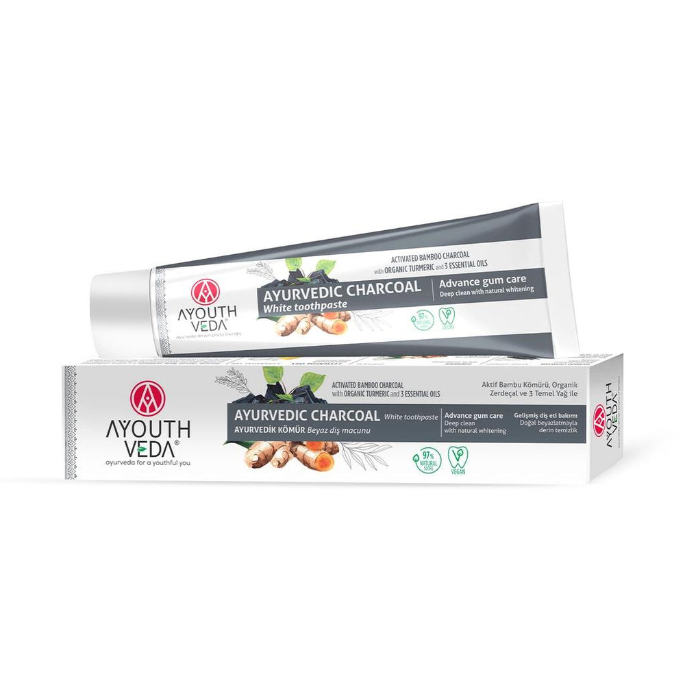 Ayouth Veda Charcoal Toothpaste for Natural Brightening 100 ml