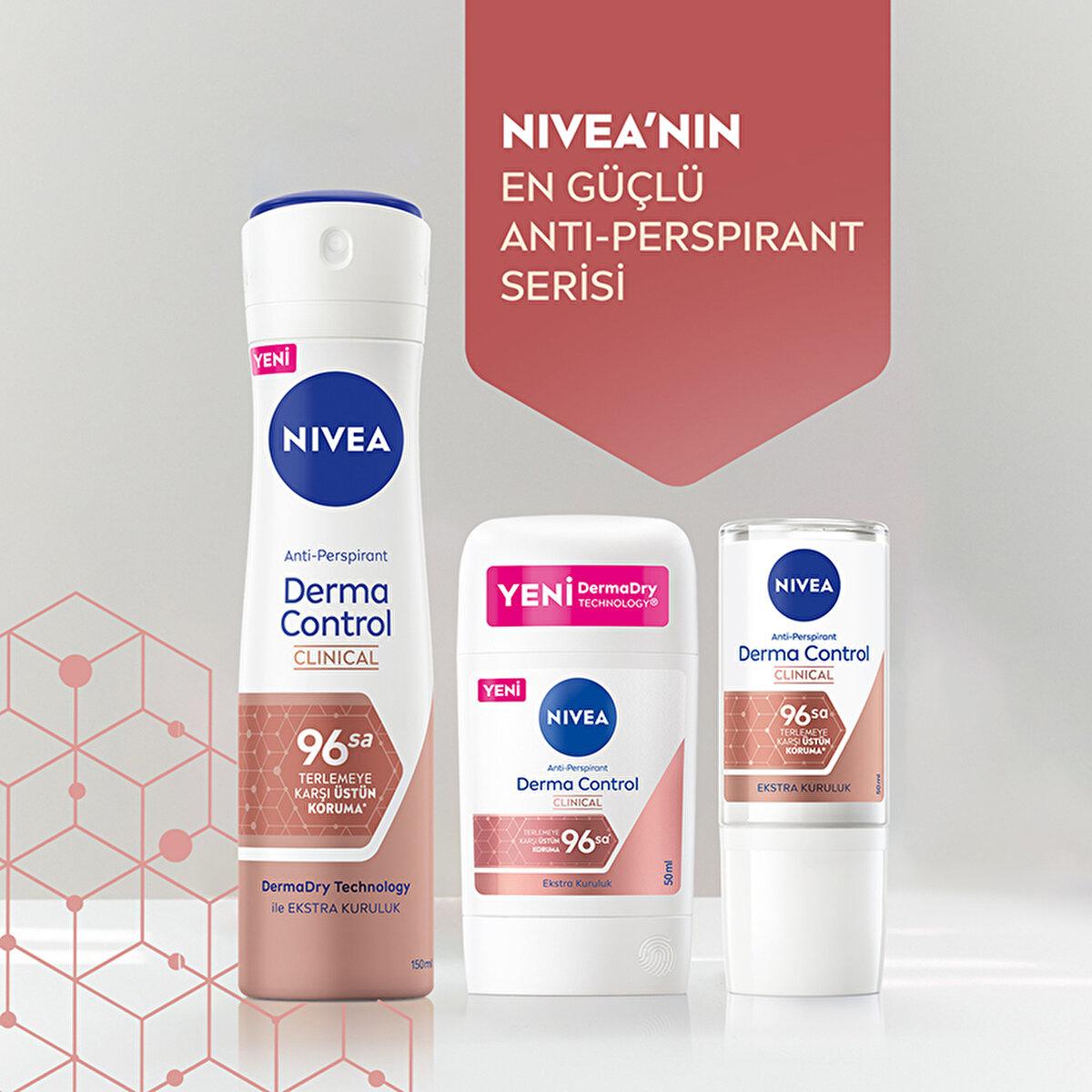 Nivea Derma Control Clinical Women's Deodorant Stick - Long Lasting Anti-Perspirant Protection, 50ml Nivea Derma Control Clinical Deodorant Stick - 96hr Anti-Perspirant Nivea Derma Control Clinical, Women's Deodorant Stick, Long-lasting anti-perspirant, Dermatologically tested deodorant, Anti-perspirant for women, Deodorant for sensitive skin, Underarm care, Sweat protection, Body odor control, Personal care, Women's grooming, Nivea products