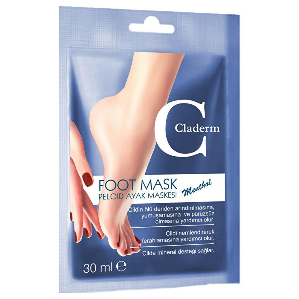 Claderm Peloid Foot Mask by Claderm - Soothe & Soften Dry Feet, 1.01 fl oz - Foot Cream