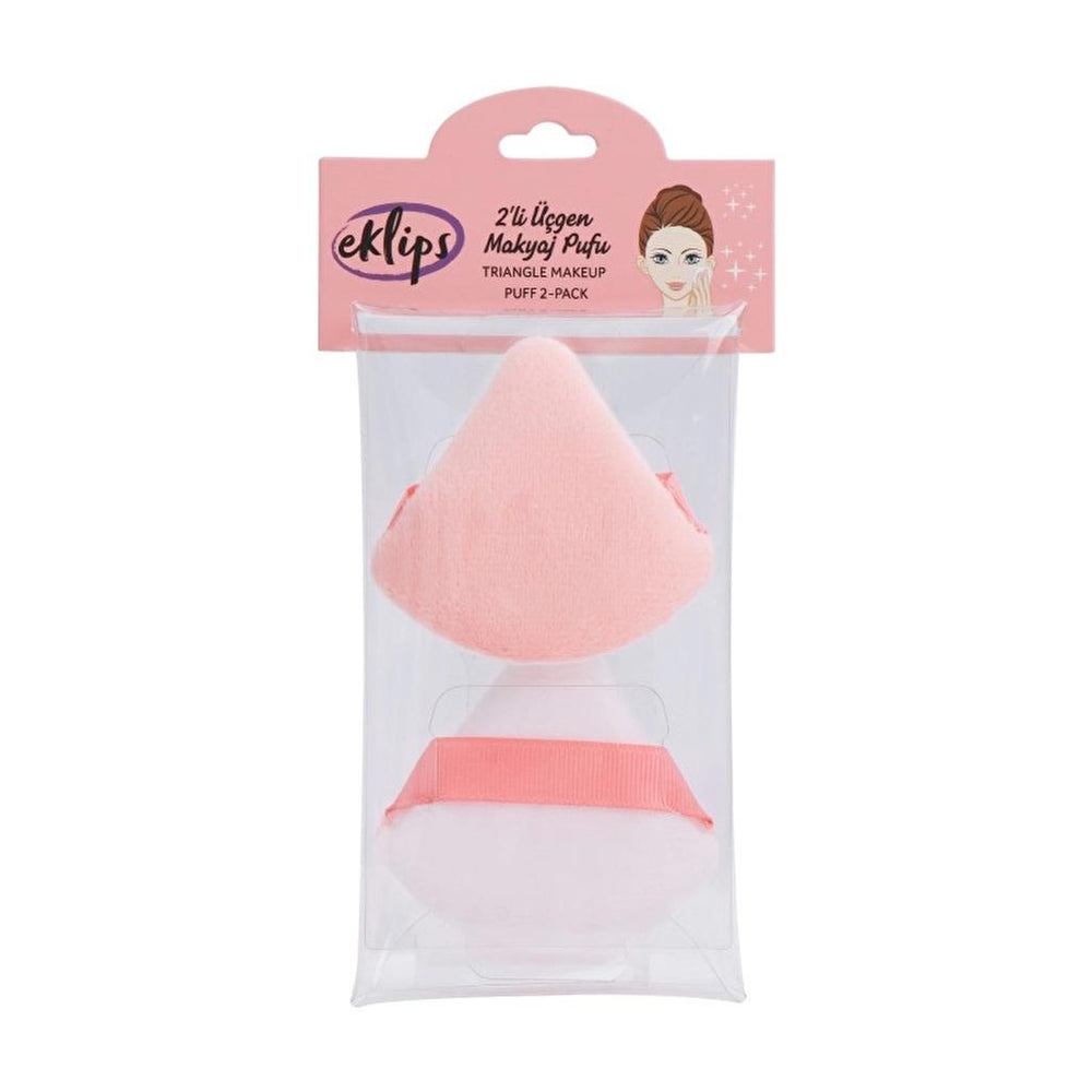 Eklips Triangle Makeup Puff Set for Flawless Powdering 2-Pack