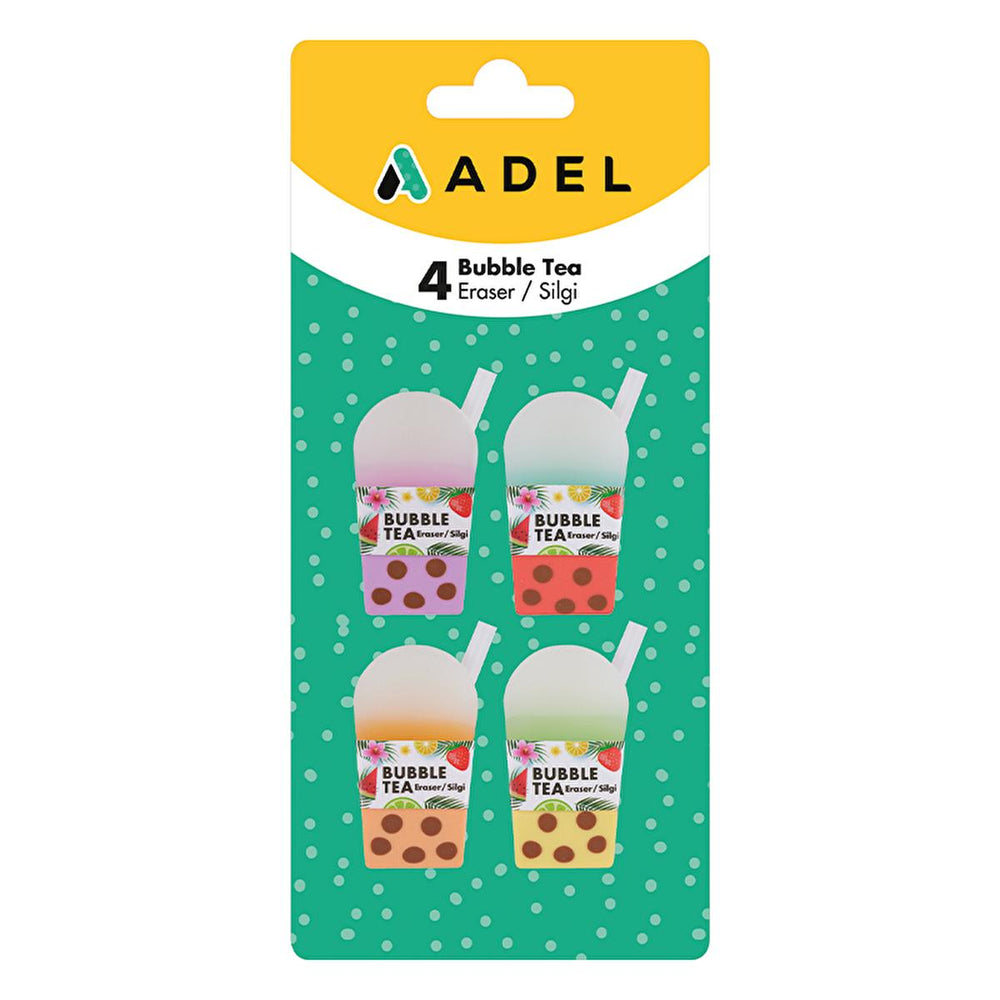 Adel PVC-Free Eraser Silgi 4'lü - Environmentally Friendly Eraser for Students
