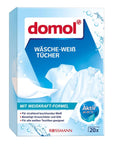 Domol Whitening Laundry Sheets for Brighter Whites 20 pcs