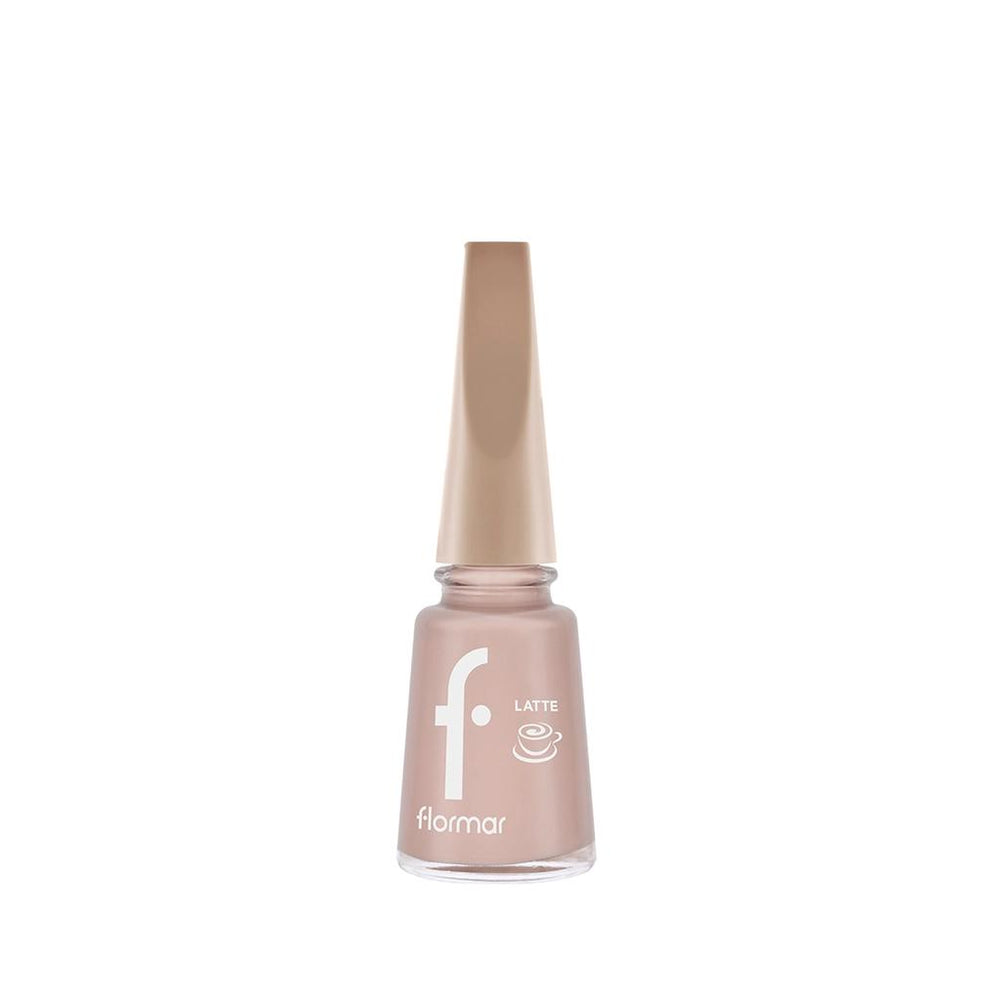 Flormar Dusty Cappuccino High-Shine Brown Nail Polish 004 11ml