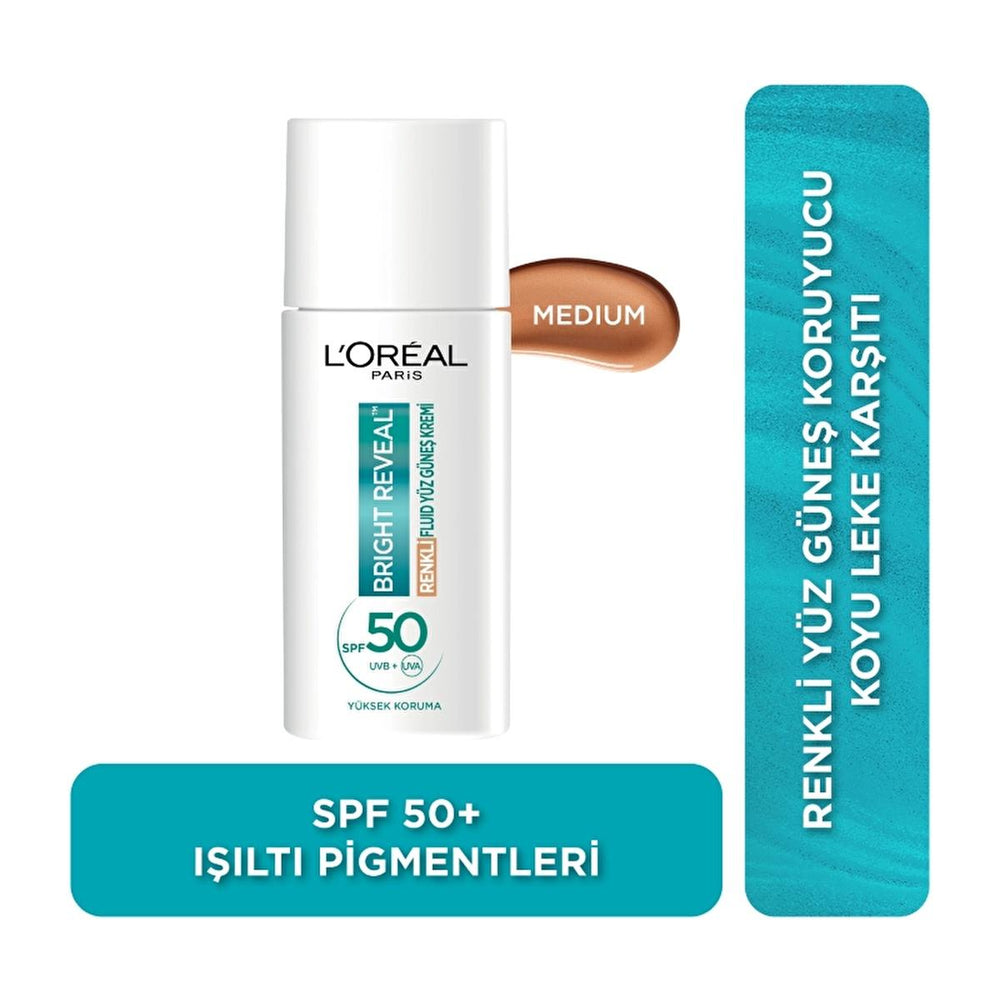 L'Oreal Paris Bright Reveal SPF 50+ Anti-Dark Spot Tinted Facial Sunscreen for Sensitive Skin - Medium, 1.69 fl oz - view 6