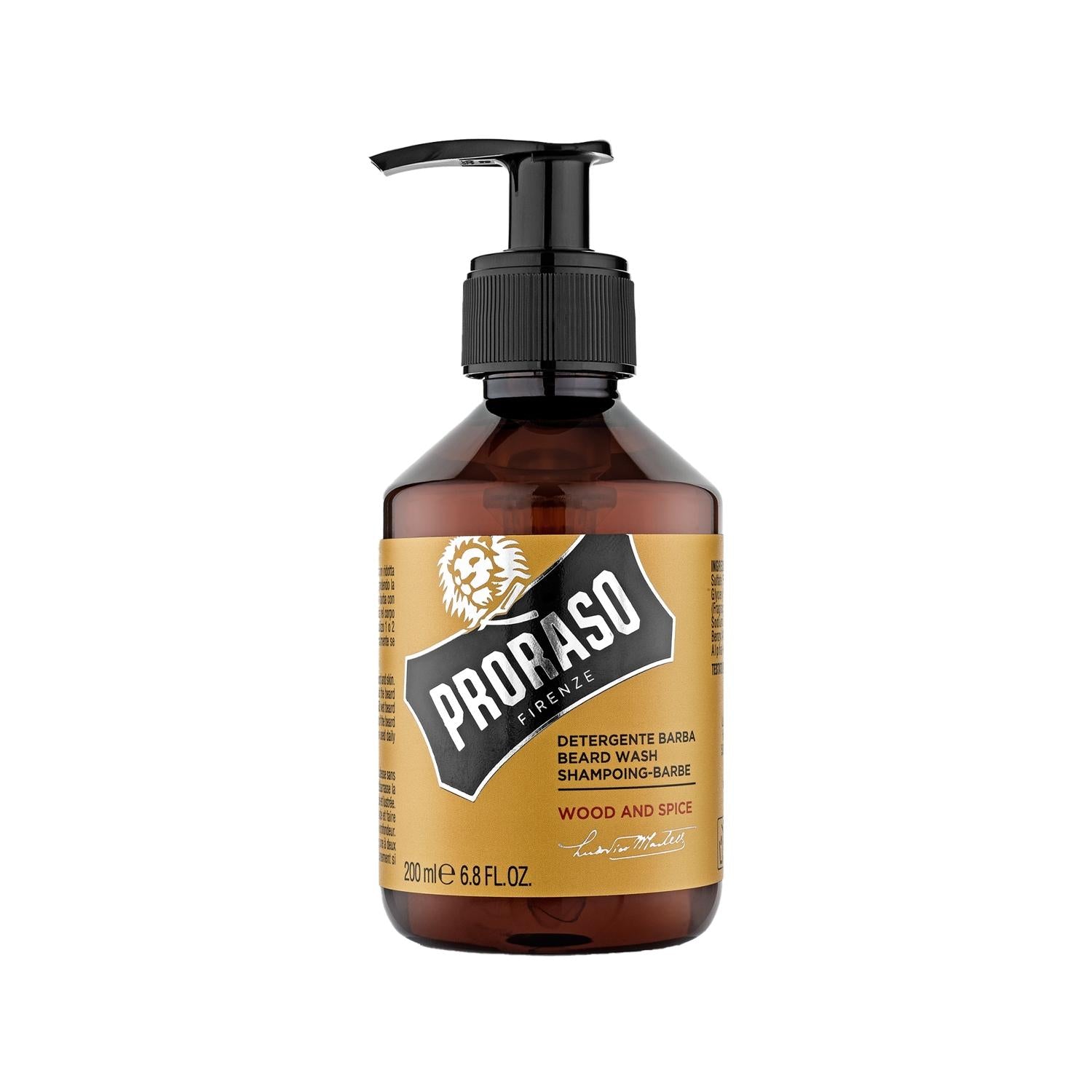 Proraso Wood &amp; Spice Beard Shampoo for Softness 200 ml