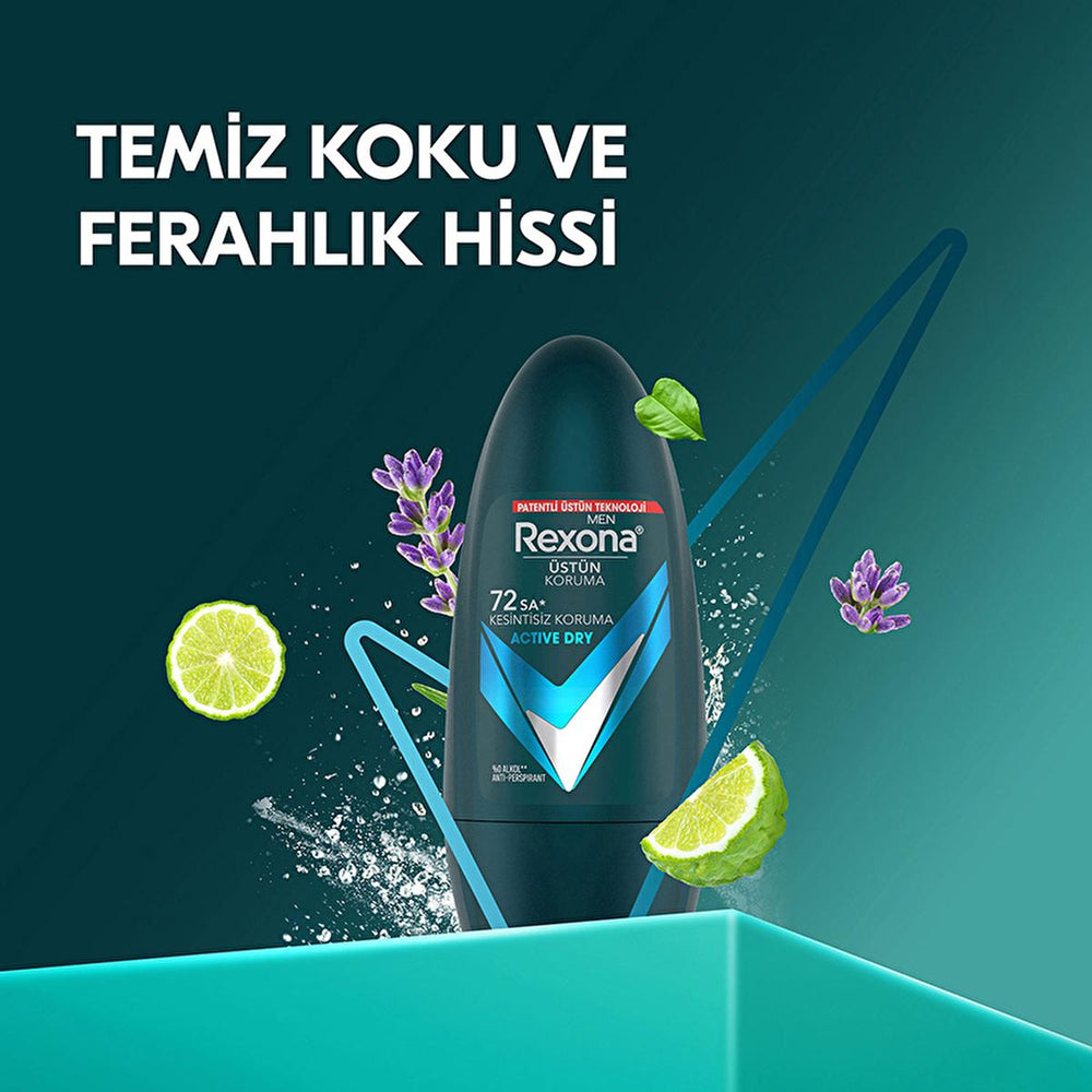 Rexona 72 Hour Protection Men's Deodorant Roll-On - Long-Lasting Antiperspirant for Active Men - view 8