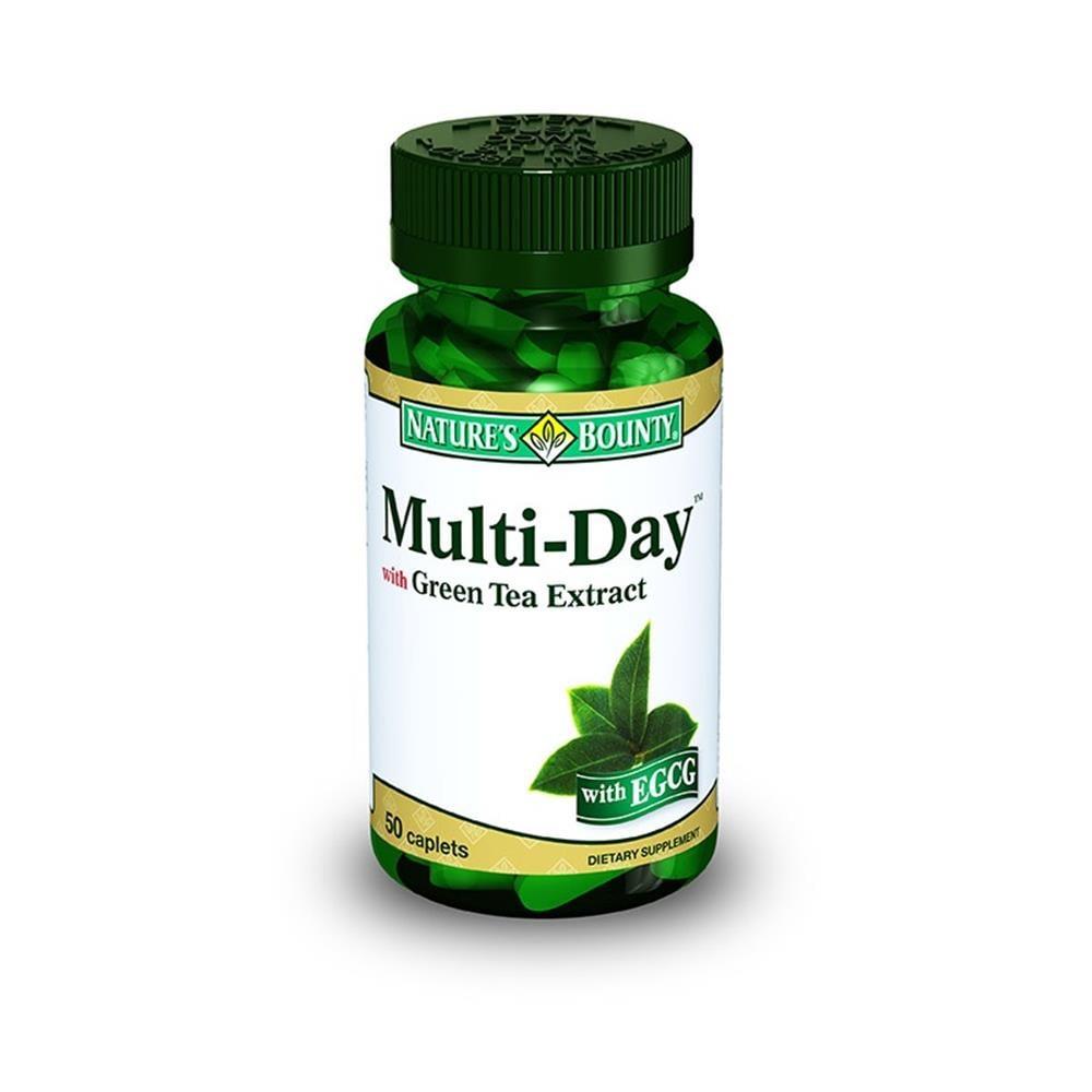 Nature's Bounty Multi-Day with Green Tea Extract Multivitamin Supplement - 50 Tablets Nature's Bounty Multi-Day Multivitamin Supplement multivitamin supplement, green tea extract tablets, dietary supplement, Nature's Bounty Multi-Day, multivitamin with minerals, health supplement, wellness support, antioxidant supplement, vitamin and mineral supplement, natural health products