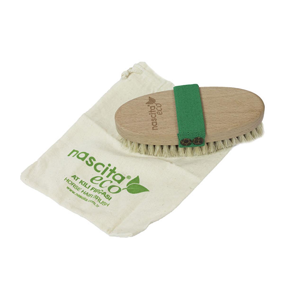 Nascita Horsehair Body Brush for Natural Skincare and Exfoliation - Green Nascita Horsehair Body Brush for Smooth Skin Body brush, Horsehair brush, Dry brushing, Natural skincare, Exfoliating brush, Skincare routine, Cellulite reduction, Stretch mark improvement, Natural exfoliation, Skin health, Glowing skin, Healthy skin, Chemical-free skincare, Nascita, Green