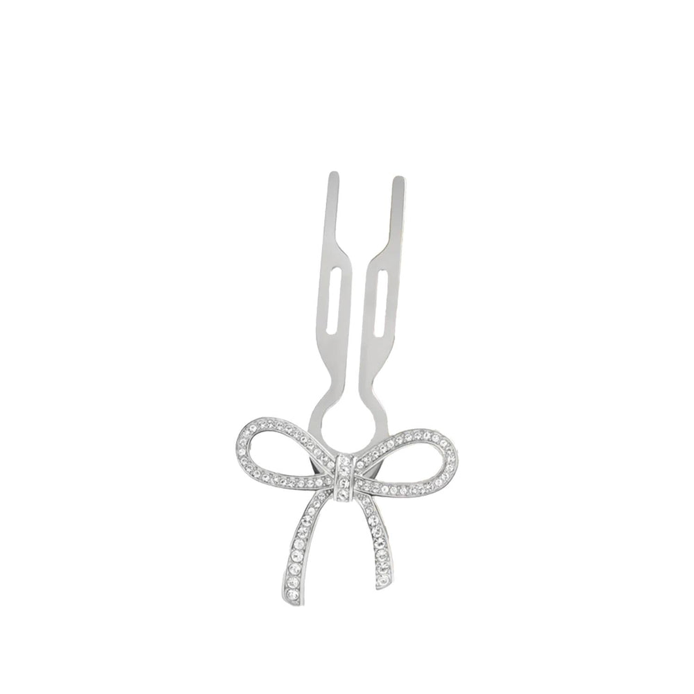 Fiona Franchimon Nº1 HAIRPIN Ribbon Swarovski White Gold Finish